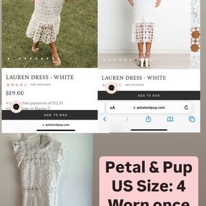 Petal & Pup White Lauren Dress
